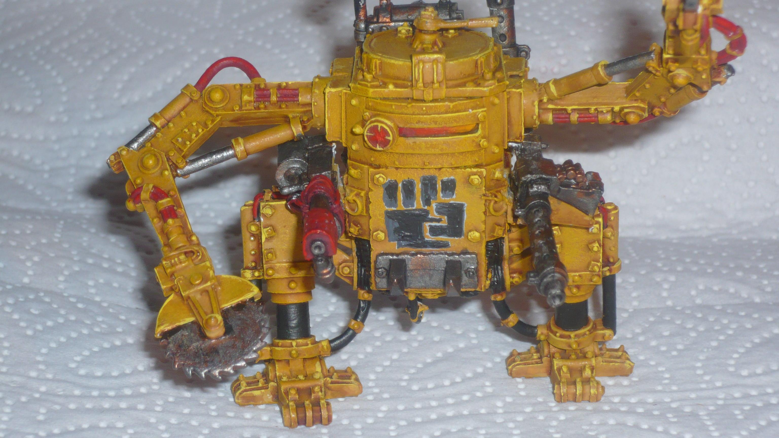 Deff Dread, Orks, W40k, Warhammer 40,000, Yellow
