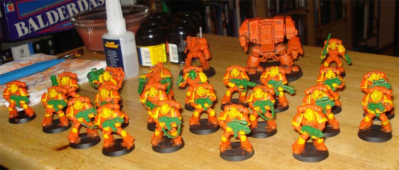 Neon, Space Marines, My OSHA detatchment of the 134th Constructia Army