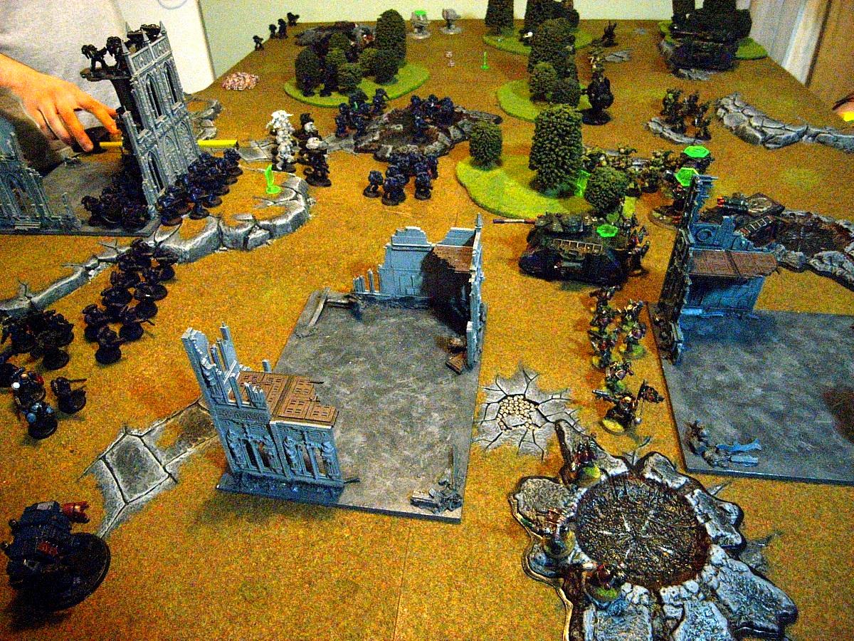 Battle Report, Chaos Space Marines, Crimson Fists, Plague Marines, Space Marines, Warhammer 40,000