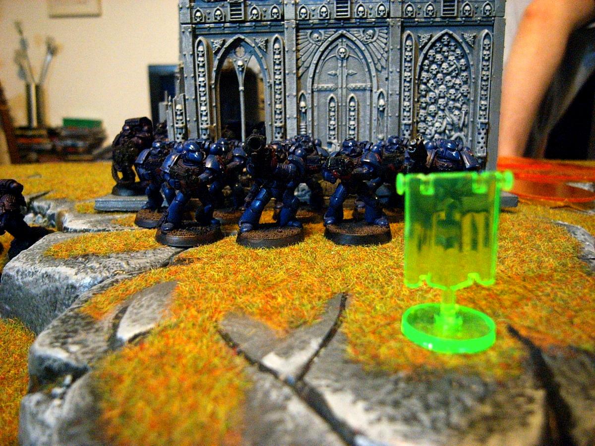Battle Report, Chaos Space Marines, Crimson Fists, Plague Marines, Space Marines, Warhammer 40,000
