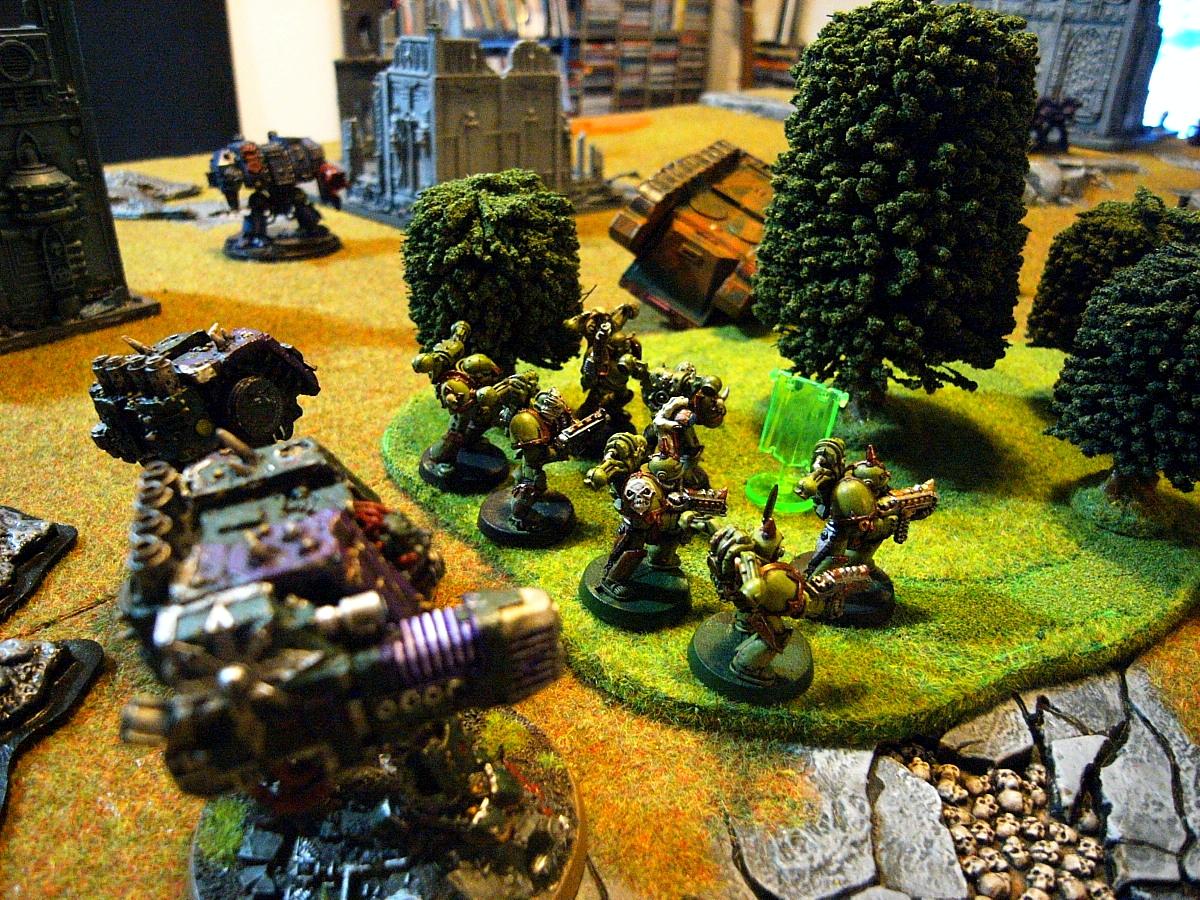 Battle Report, Chaos Space Marines, Crimson Fists, Plague Marines, Space Marines, Warhammer 40,000