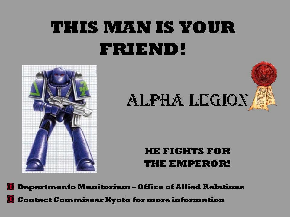 Alpha Legion, Humor, Poster