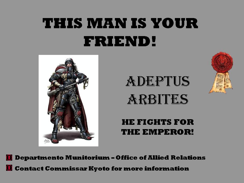Adeptus Arbites, Humor, Poster