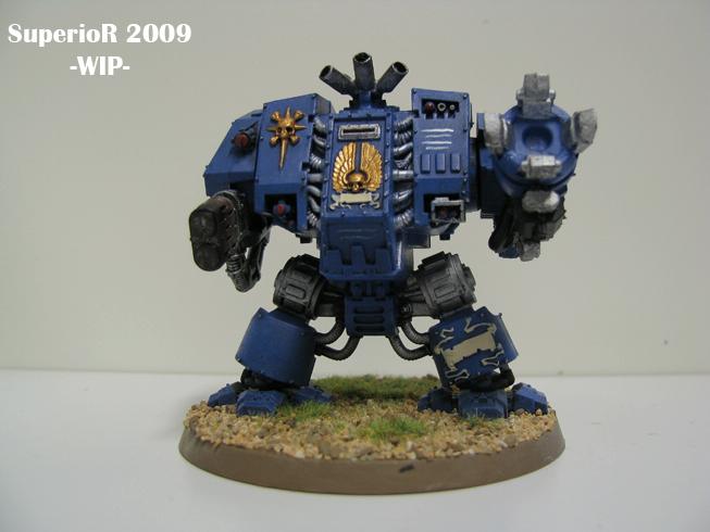 Dreadnought, Space Marines, Superior, Ultramarines, Work In Progress
