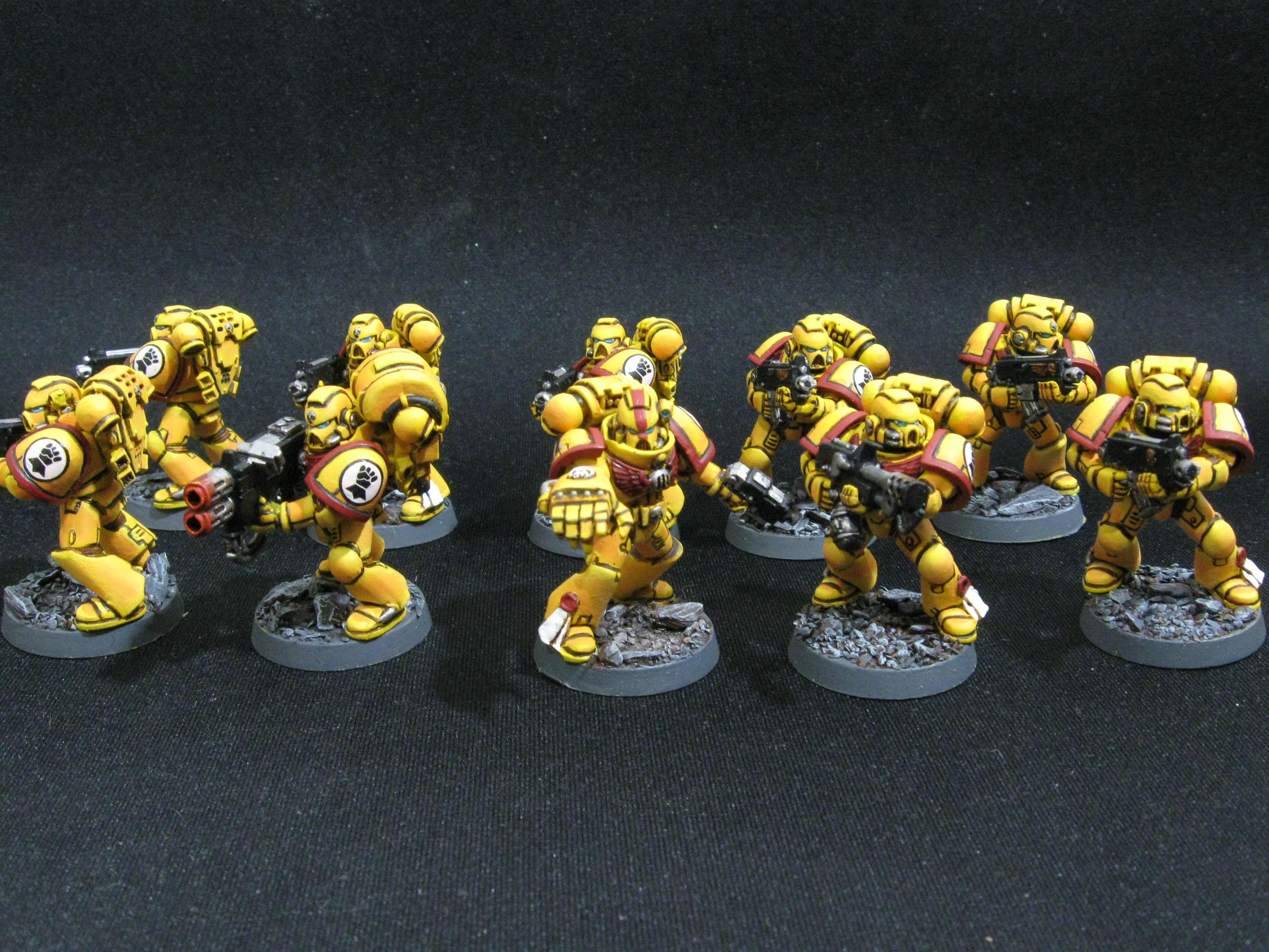 Imperial Fists, Space Marines, Tactical Squad, Warhammer 40,000, Yellow