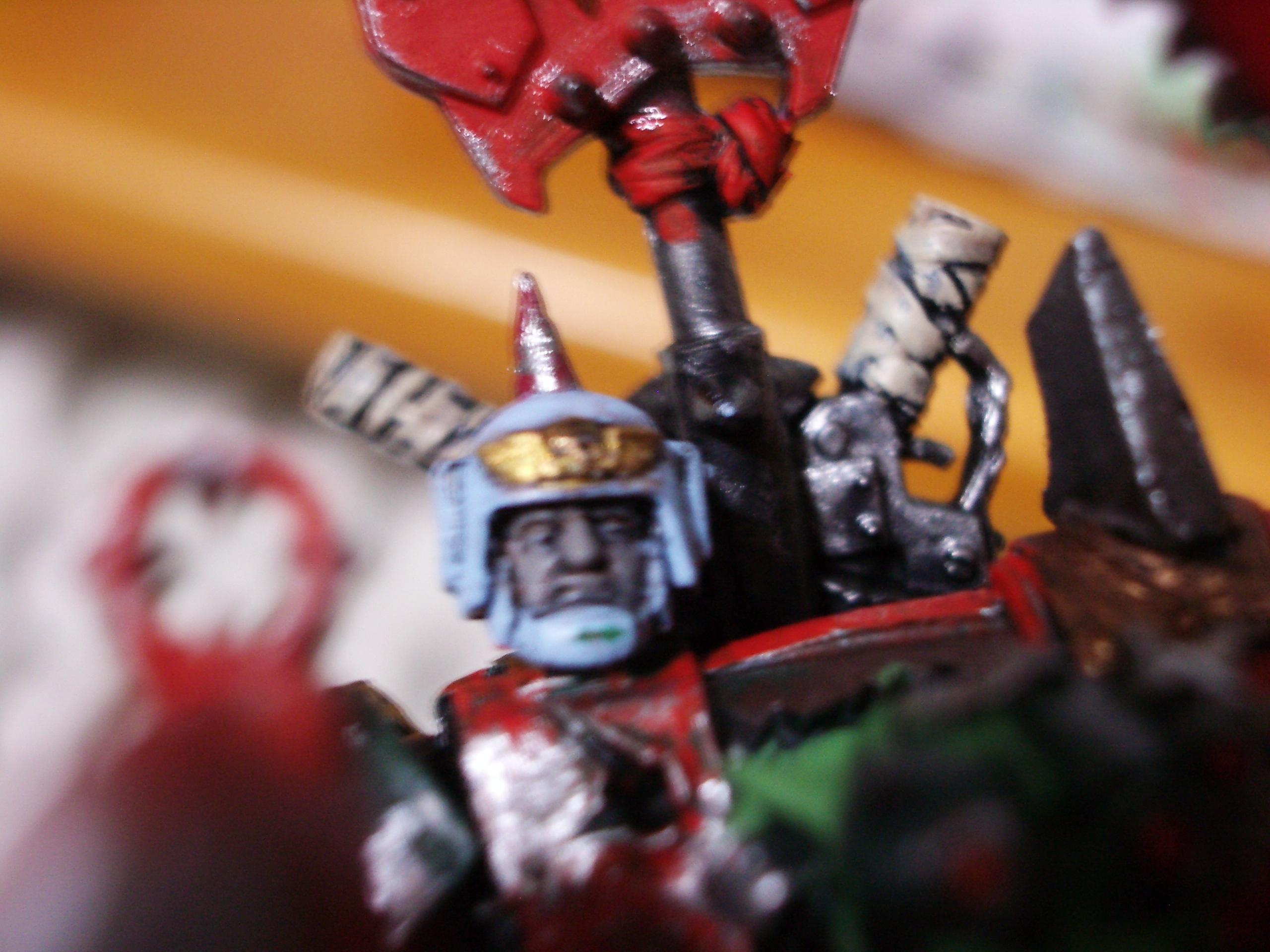 "Hurr Hurr, dis lad wus a funny wun. Wez landed on 'iz planet wen da meks shmashed da Space Hulk up. 'E and iz mates tried sneakin' past us, but dey ain't as cunning as me'"