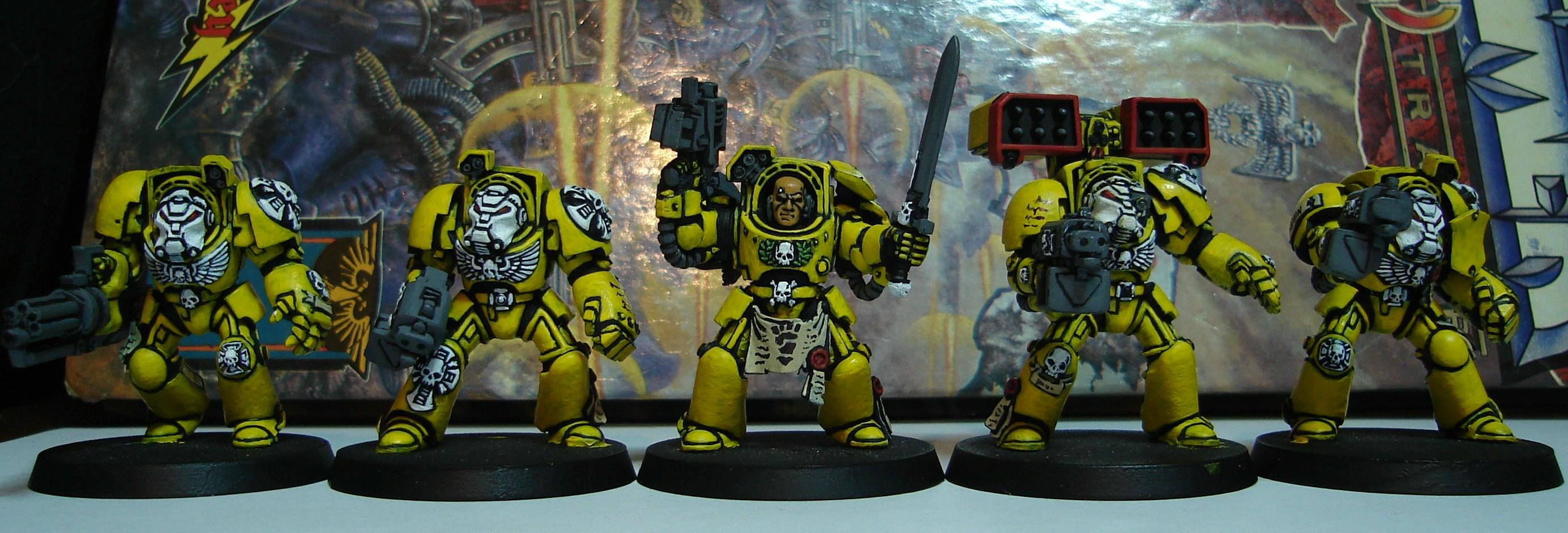 Assault Cannon, Imperial Fists, Space Marines, Terminator Armor, Warhammer 40,000, Yellow