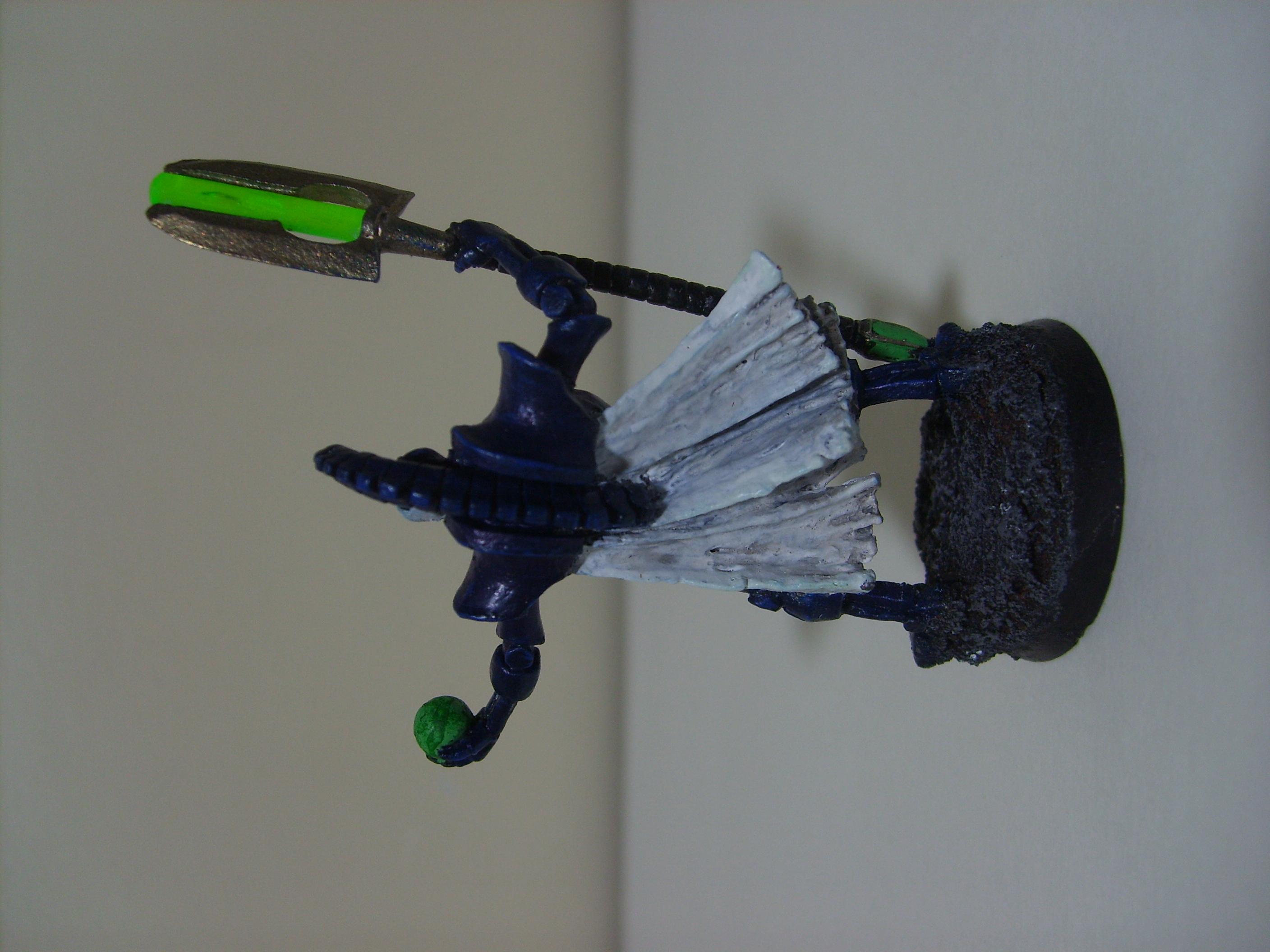 Necron Lord with blue and white scheme