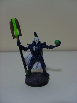 Necron with blue paint scheme