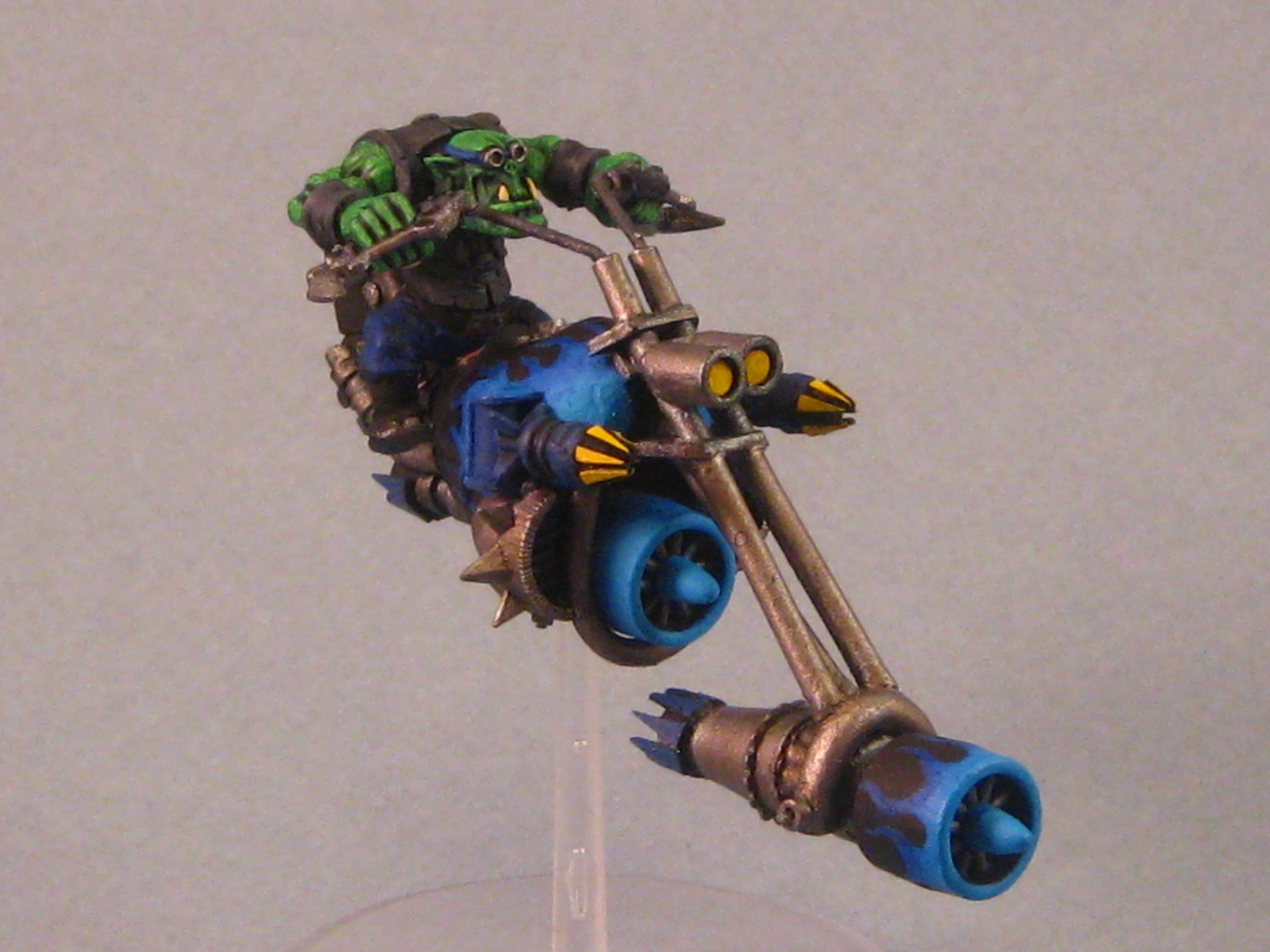 Chopper, Conversion, Deffkopta, Flames, Jetbike, Orks, Paint In Progress, Work In Progress