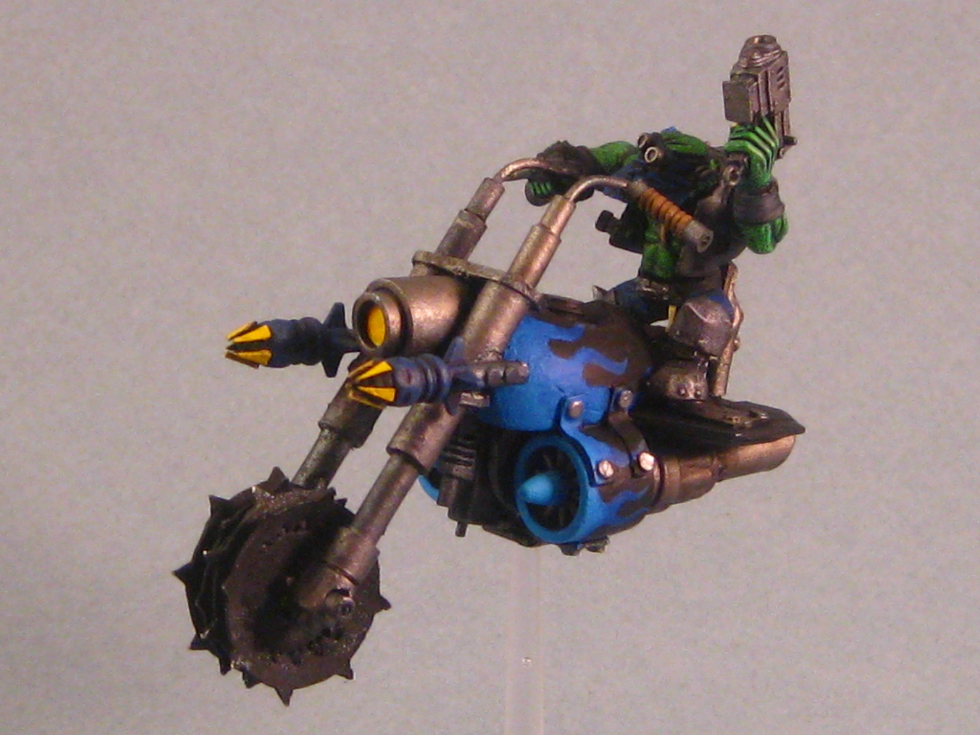 Chopper, Conversion, Deffkopta, Flames, Jetbike, Orks, Paint In Progress, Work In Progress
