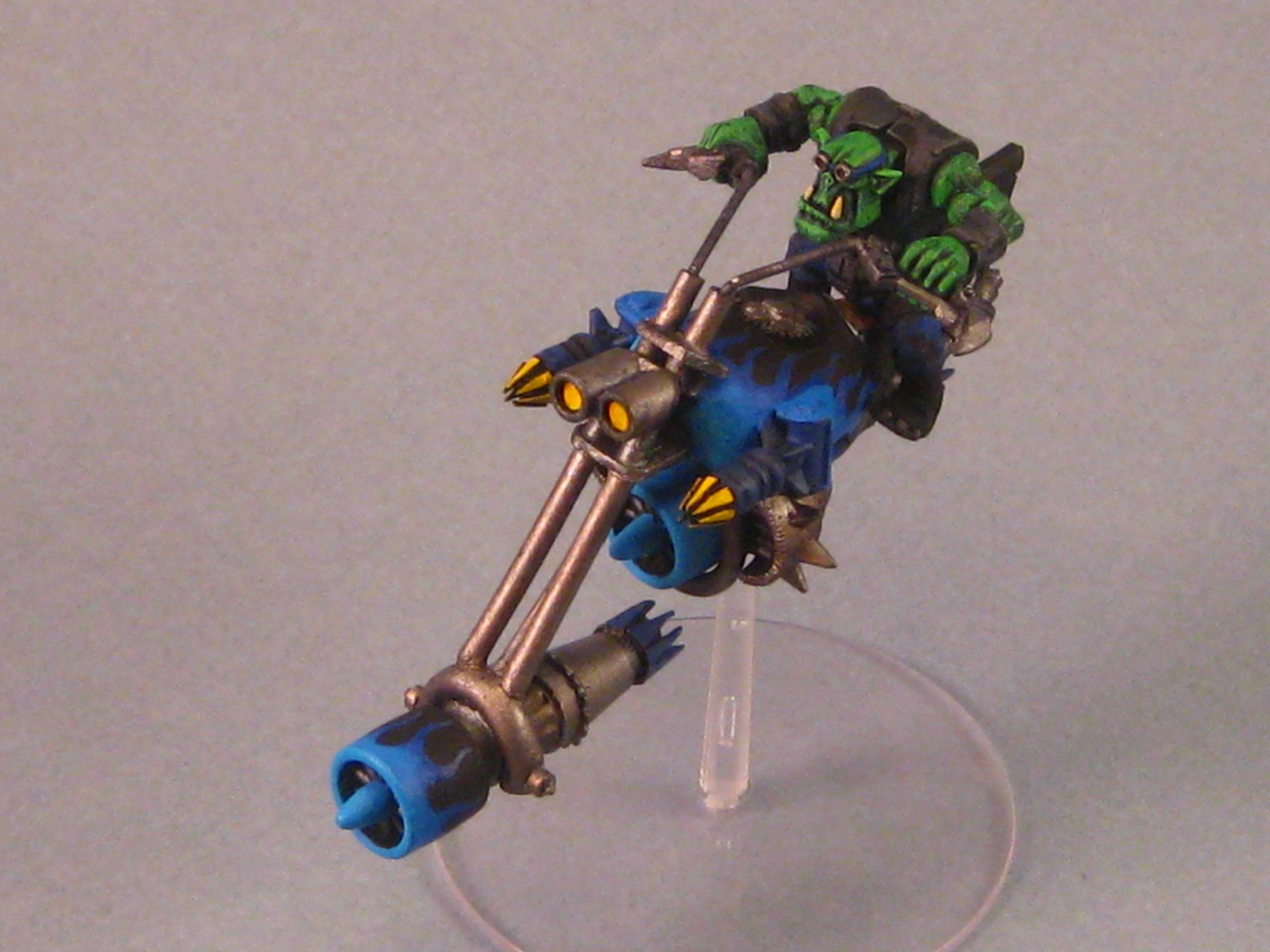 Chopper, Conversion, Deffkopta, Flames, Jetbike, Orks, Paint In Progress, Work In Progress