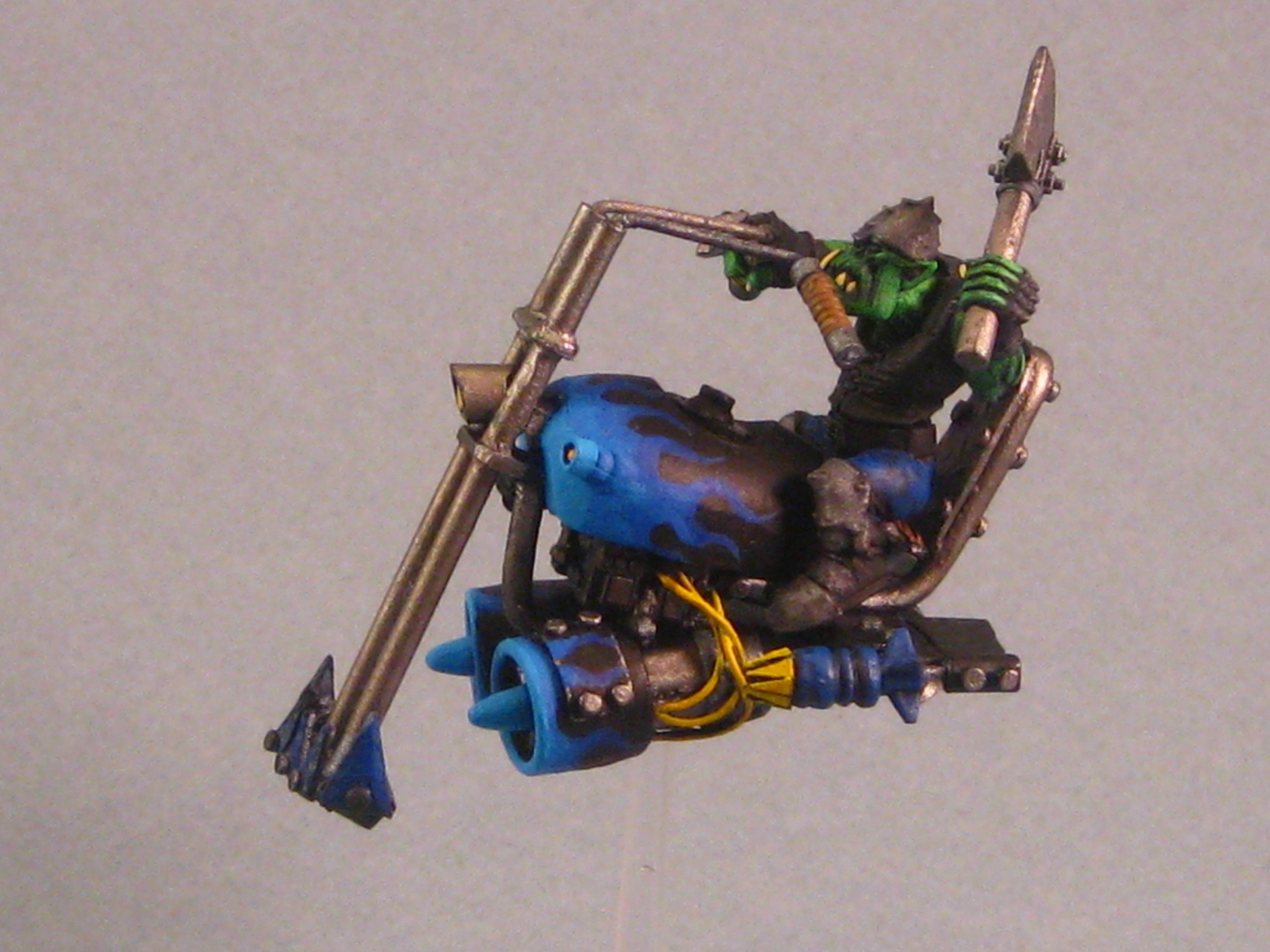 Chopper, Conversion, Deffkopta, Flames, Jetbike, Orks, Paint In Progress, Work In Progress