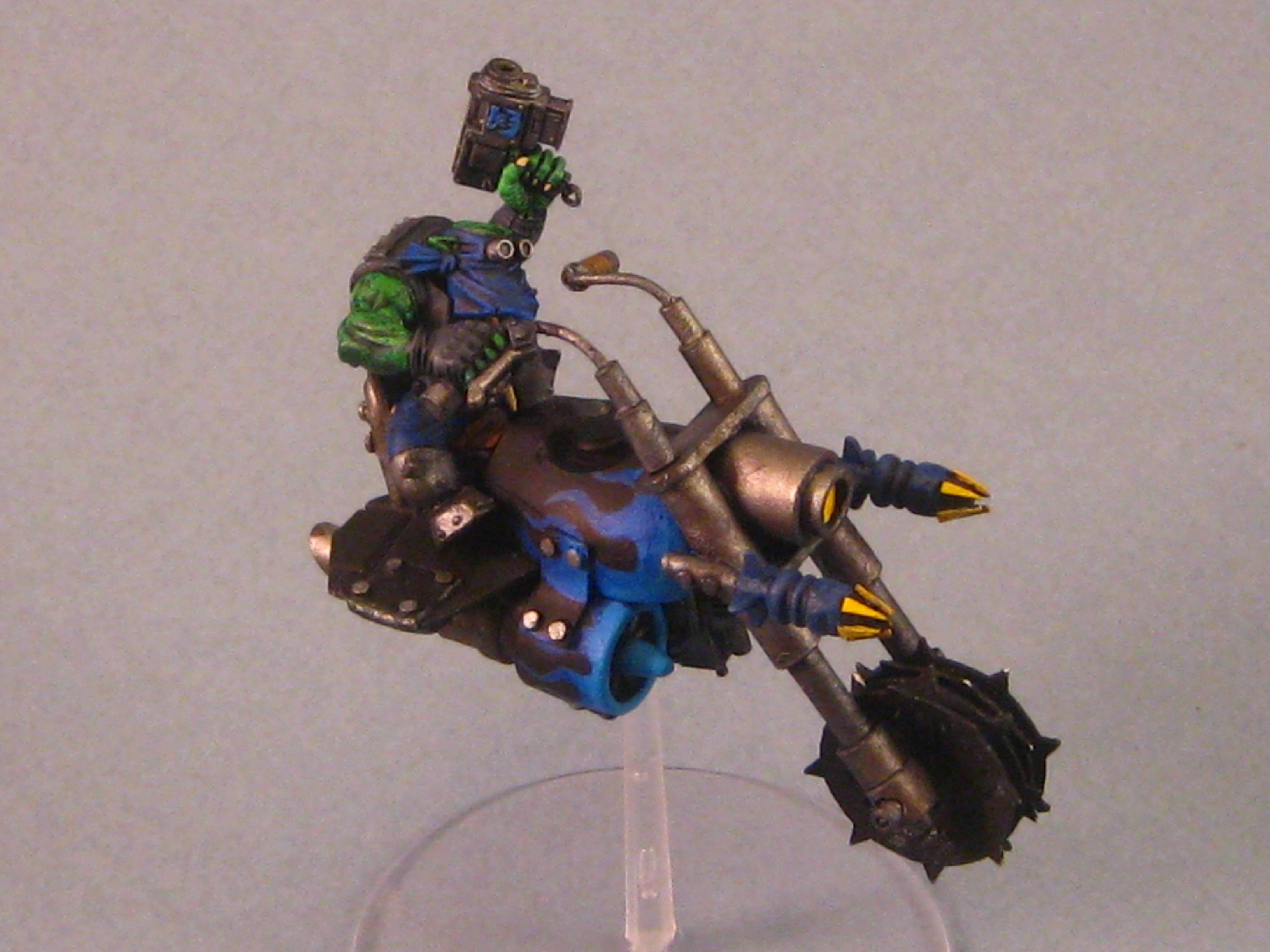 Chopper, Conversion, Deffkopta, Flames, Jetbike, Orks, Paint In Progress, Work In Progress