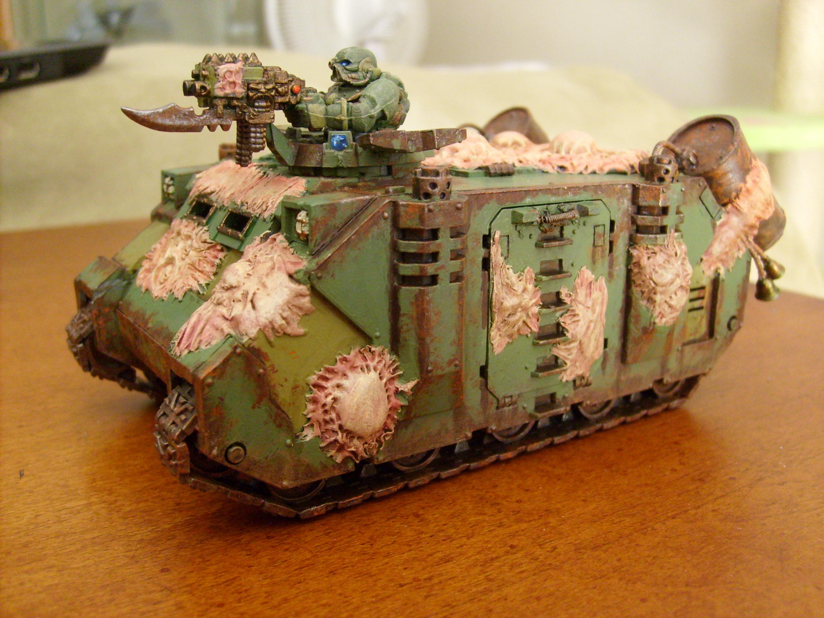 Death Guard, Nurgle, Plague Marines, Rhino, Space Marines, Warhammer 40,000