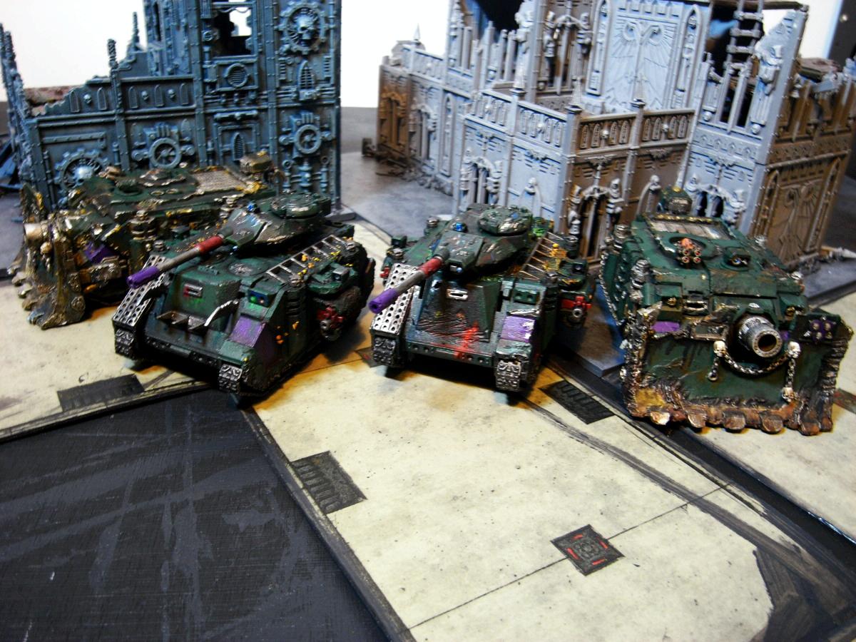 Autocannon, Chaos Space Marines, Heavy Bolter, Lascannon, Nurgle, Predator, Rough Coat, Vindicator, Warhammer 40,000