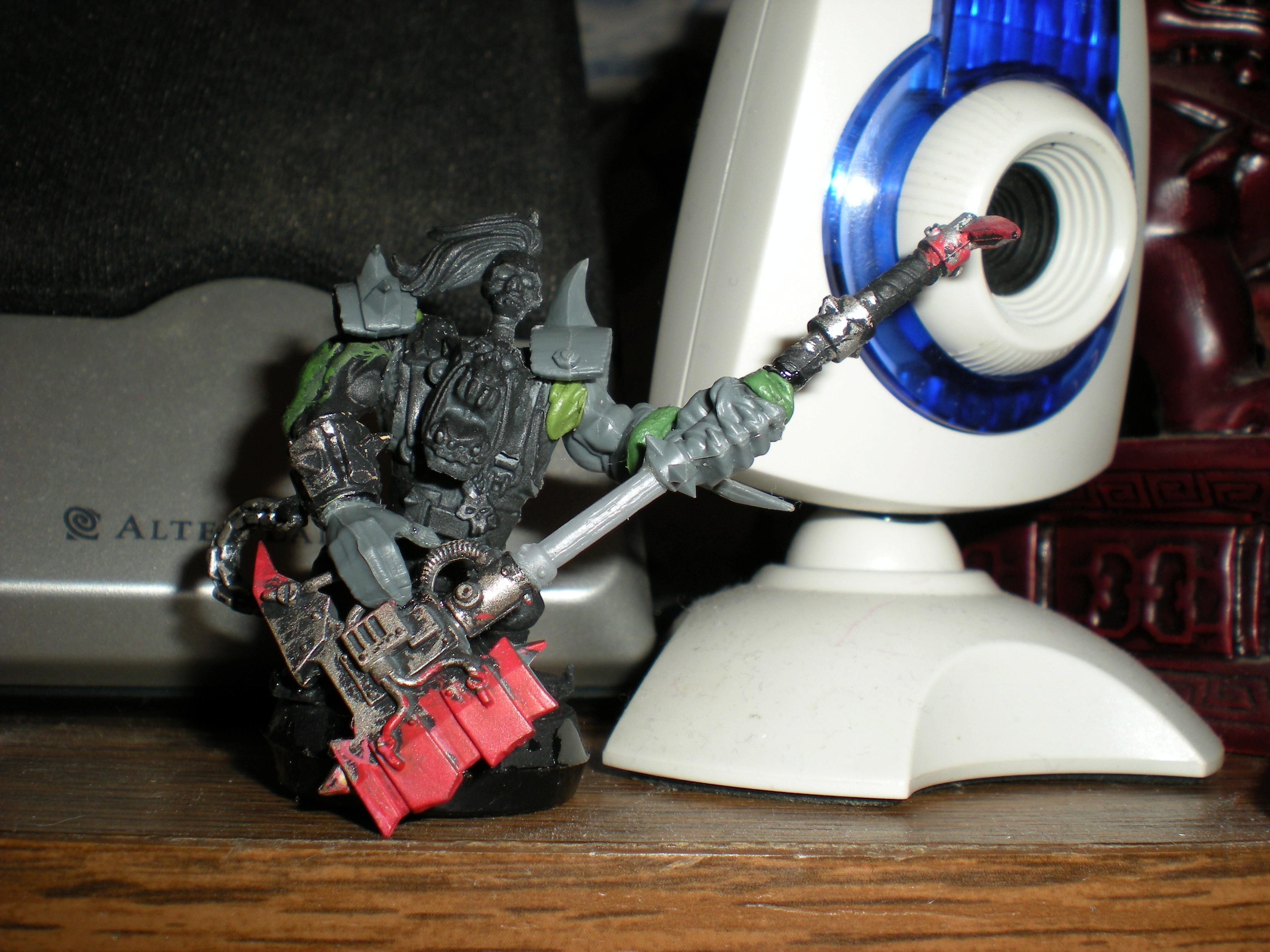 My Ork persona Gorgmuka. He is my main Nob/Boss/Mek, and for DND my character... Im a nerd