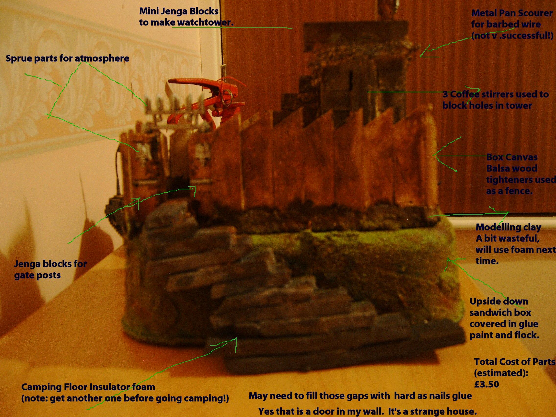 Amen Brick, Buildings, Cheap, Fort, Scratch Build, Terrain, Warhammer 40,000, Warhammer Fantasy, Watchtower