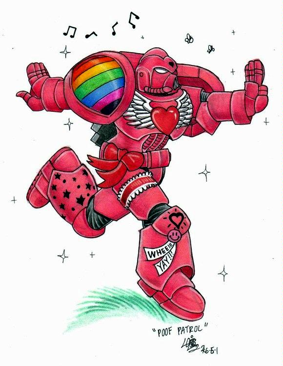 Humor, Rainbow Warriors, Space Marines