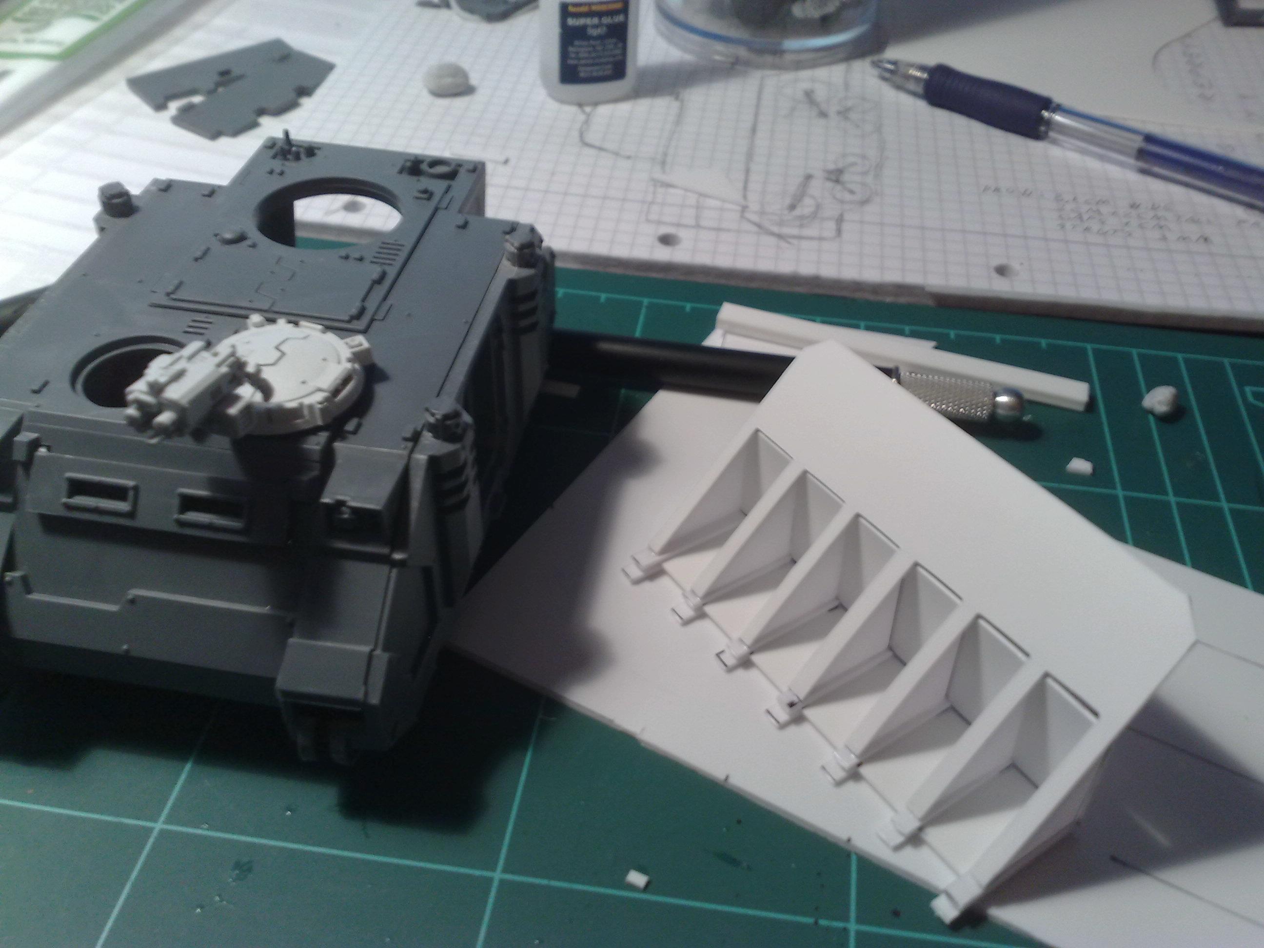 A WIP shot of the prow being assembled