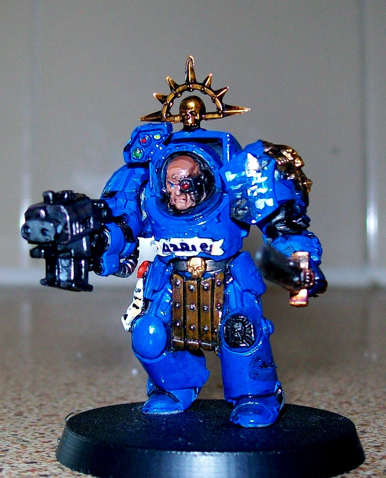 Sergeant, Space Marines, Terminator Armor, Ultramarines, Warhammer 40,000