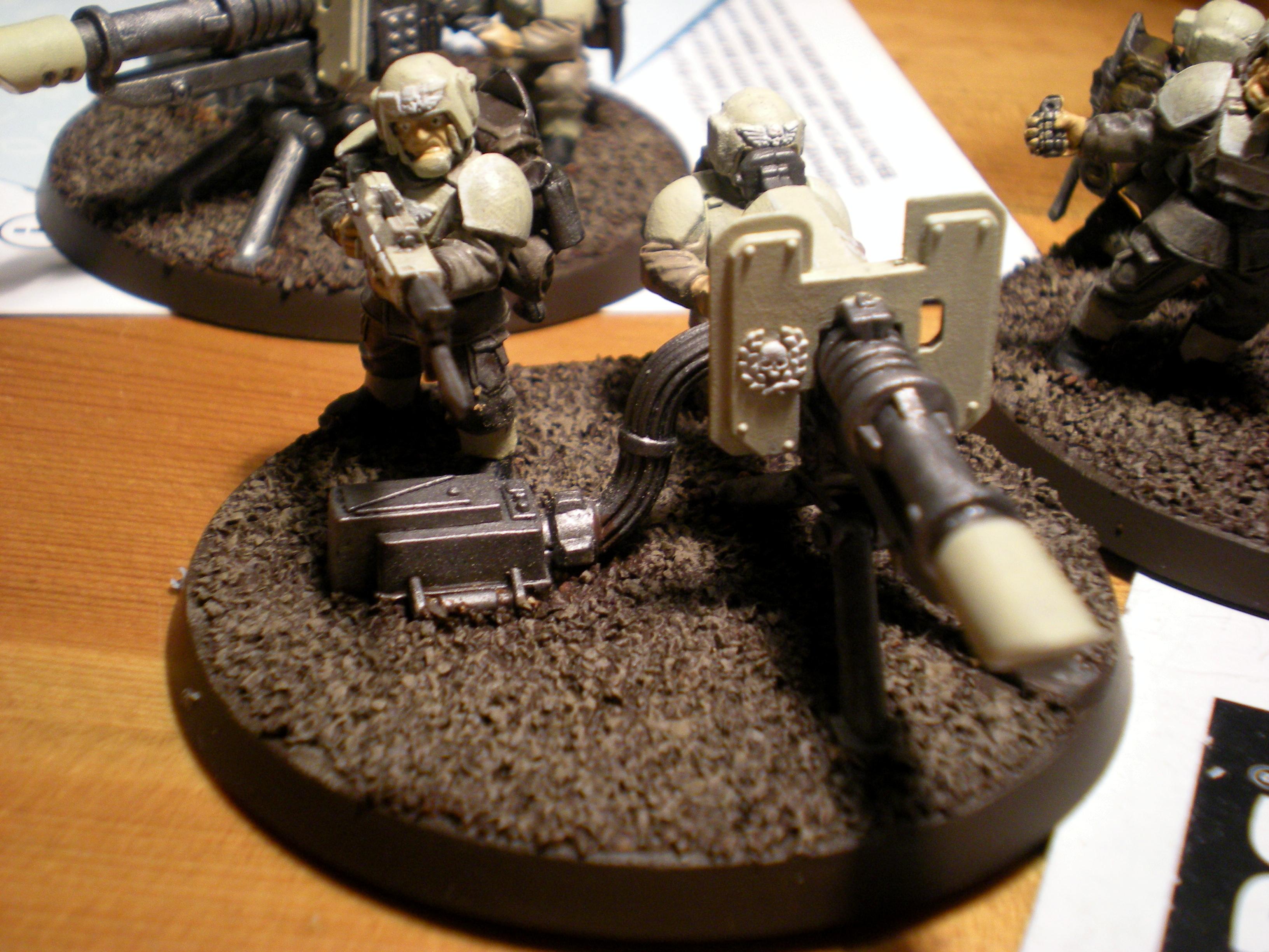Cadian Imperial Guard, Heavy Weapons Team, Imperial Guard, Lascannon, Warhammer 40,000