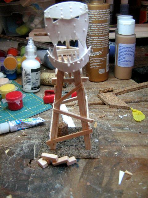 Base, Objective Marker, Orks, Terrain, Tower, Work In Progress