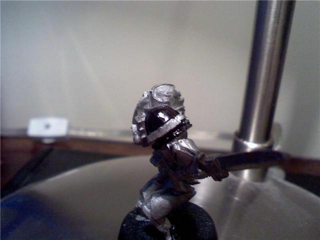 the black on the shoulder is to indicate that he is from Grendal company