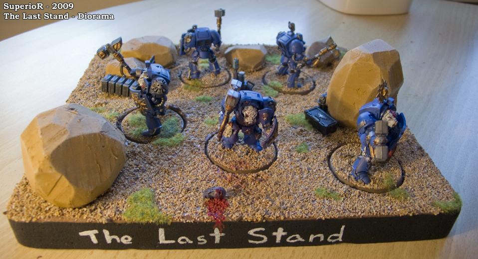 Diorama, Last Stand, Smurfs, Space Marines, Superior, Ultramarines, Warhammer 40,000