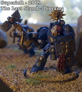 Diorama, Last Stand, Smurfs, Space Marines, Superior, Ultramarines, Warhammer 40,000