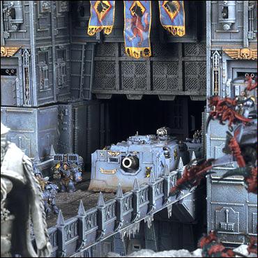 Demolisher, Diorama, Painted, Space Wolves, Statue, Tank, Terminator Armor, Tyranids