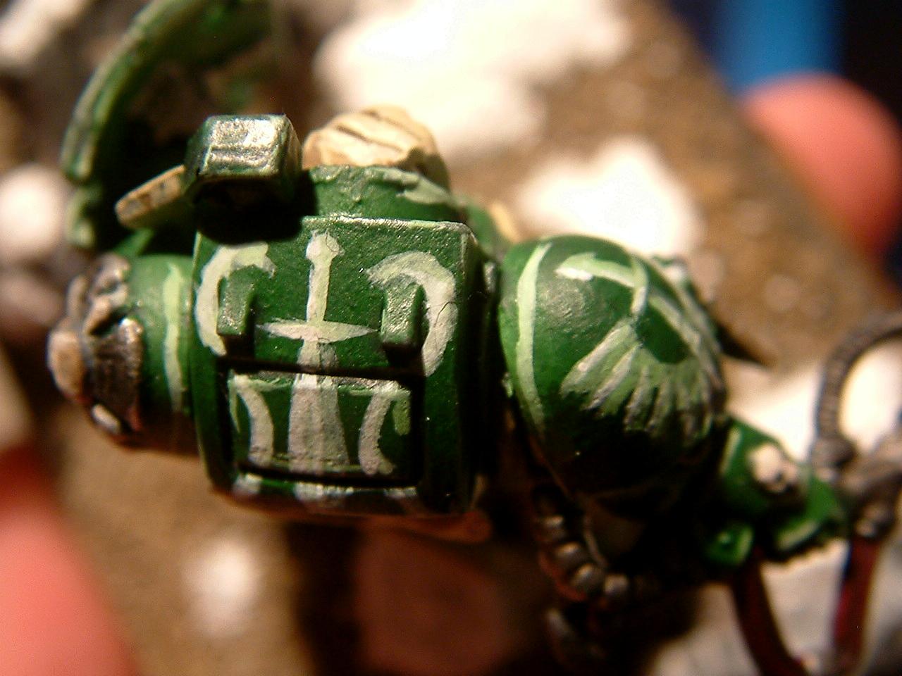 Dark Angels, Freehand, Space Marines, Terminator Armor, Warhammer 40,000