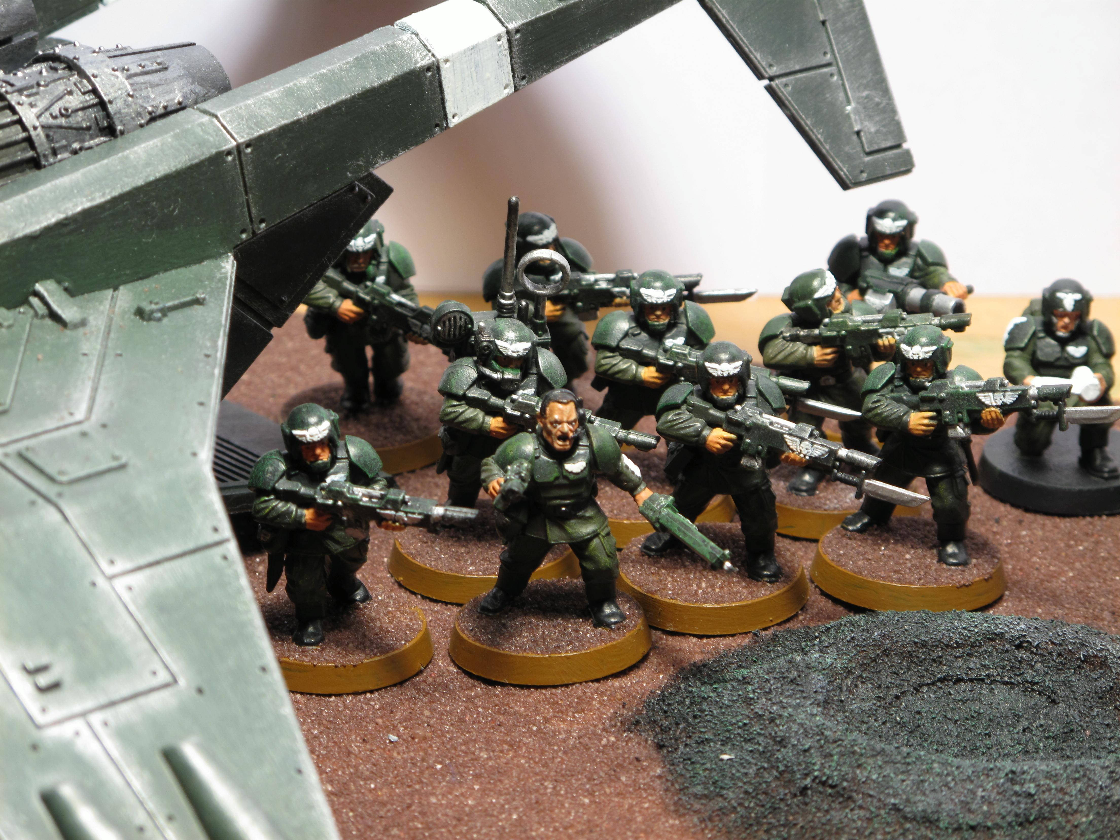 Cadians, Imperial Guard, Sentinel, Valkyrie
