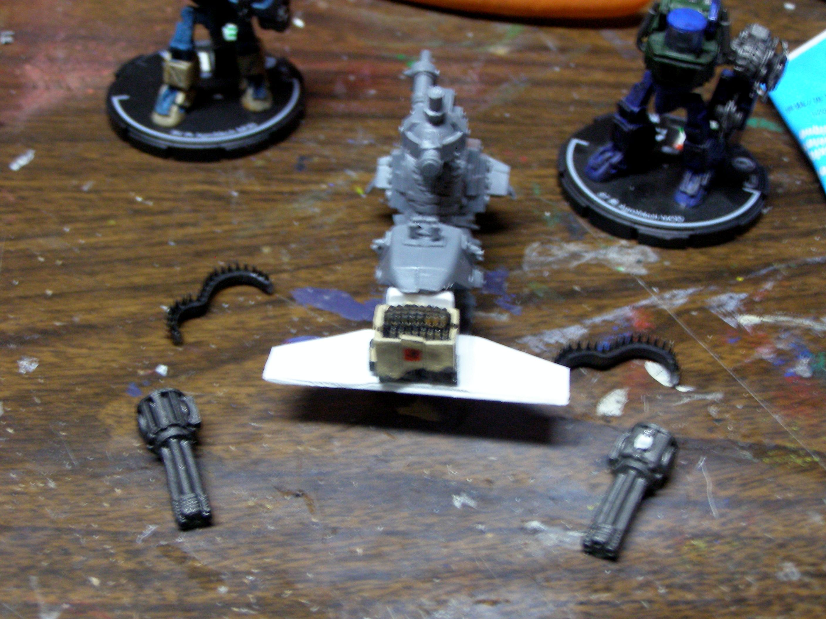 010 Guns and ammo belts ready for gluing