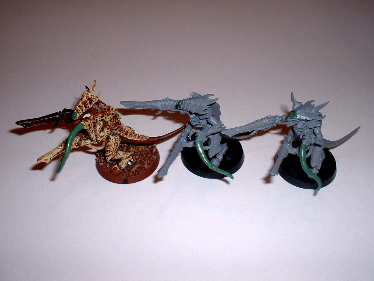 Conversion, Greenstuff, Lash Whips, Tyranid Warriors, Tyranids, Work In Progress