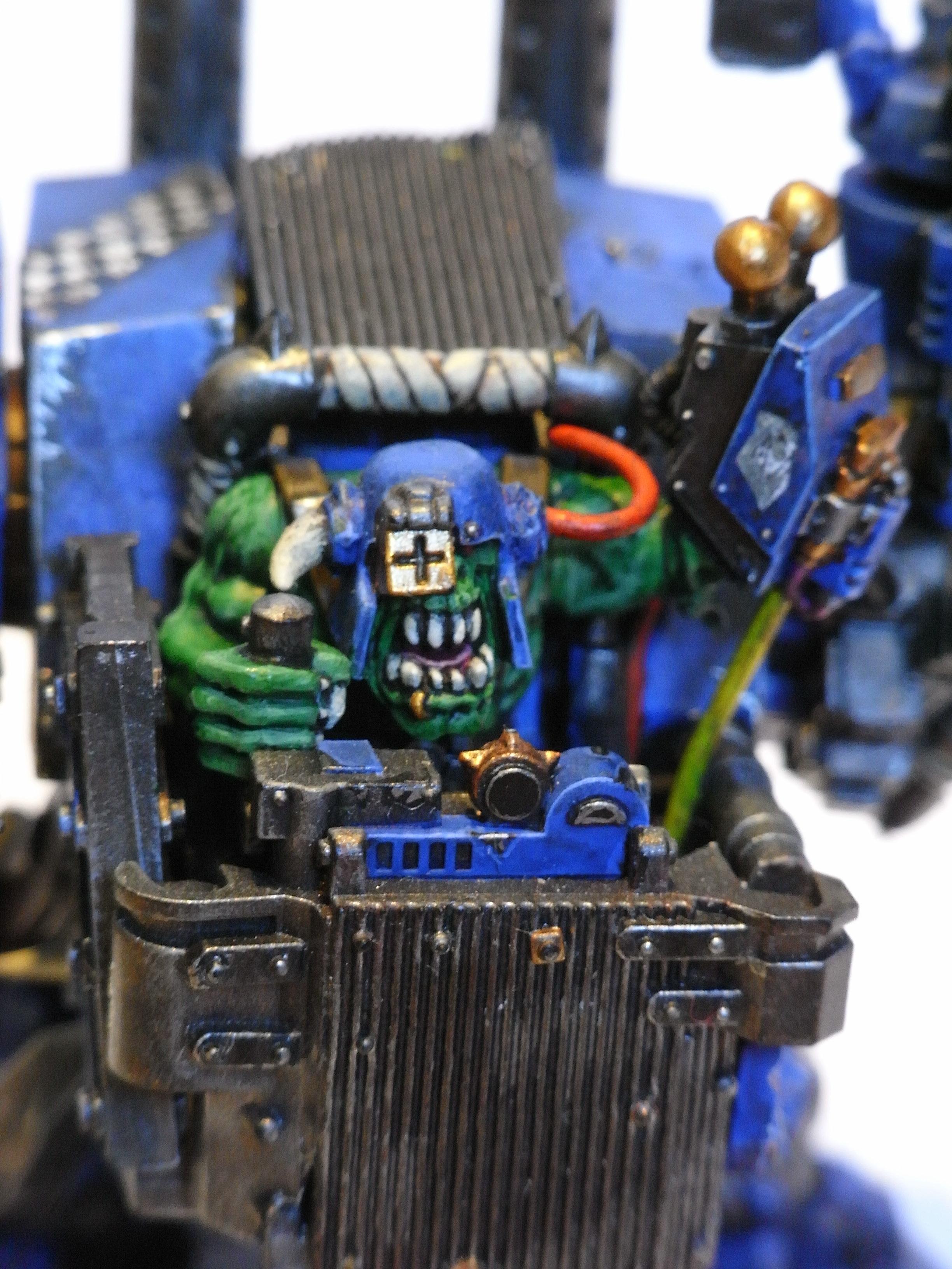 Assault, Assault On Black Reach, Black, Blue, Bone, Checkered, Chequered, Conversion, Deff, Deff Dread, Deff Skulls, Deffskulls, Dreadnought, On, Orks, Reach, Rust, Skull, Work In Progress