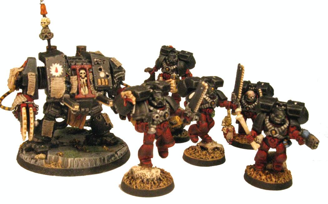 Assault Marines, Dreadnought, Flesh Tearers, Space Marines