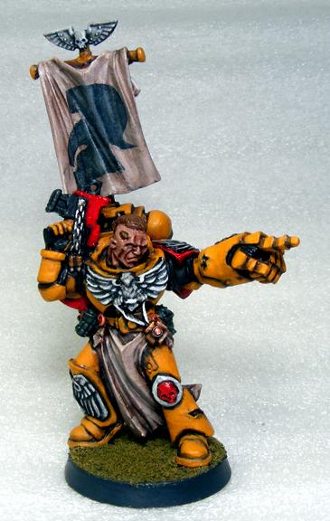 Diy Chapter, Space Marines, Veteran Sargeant, Warhammer 40,000, Yellow