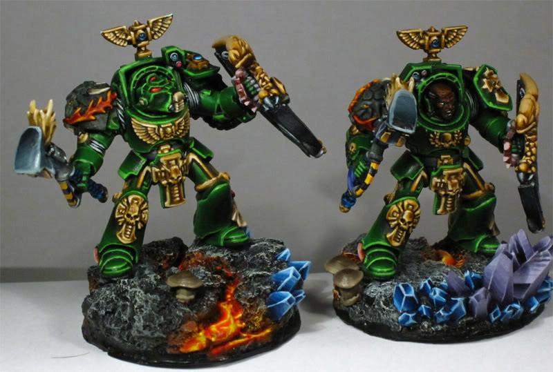 Kick Ass Painting, Lava Bases, Salamanders, Terminator Armor