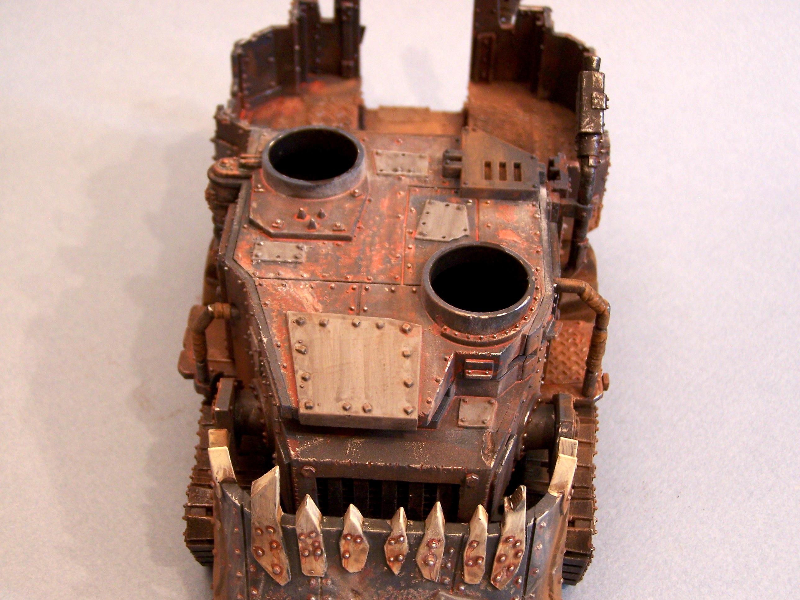 Battlewagon, Orks, Rust Paint, Weathering Techniques