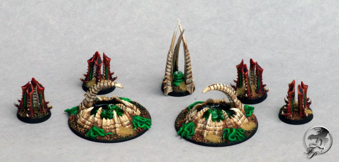 000. Objective Markers, Menelker, Tyranids, Warhammer 40,000