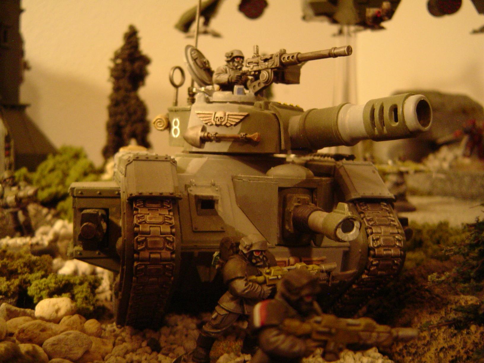 Diorama, Imperial Guard, Leman Russ, Tank