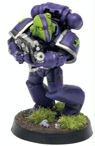 Alpha Legion, Pre Heresy, Purple And Green, Space Marines