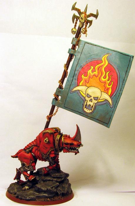 Chaoes, Daemons, BloodCrusher with Banner