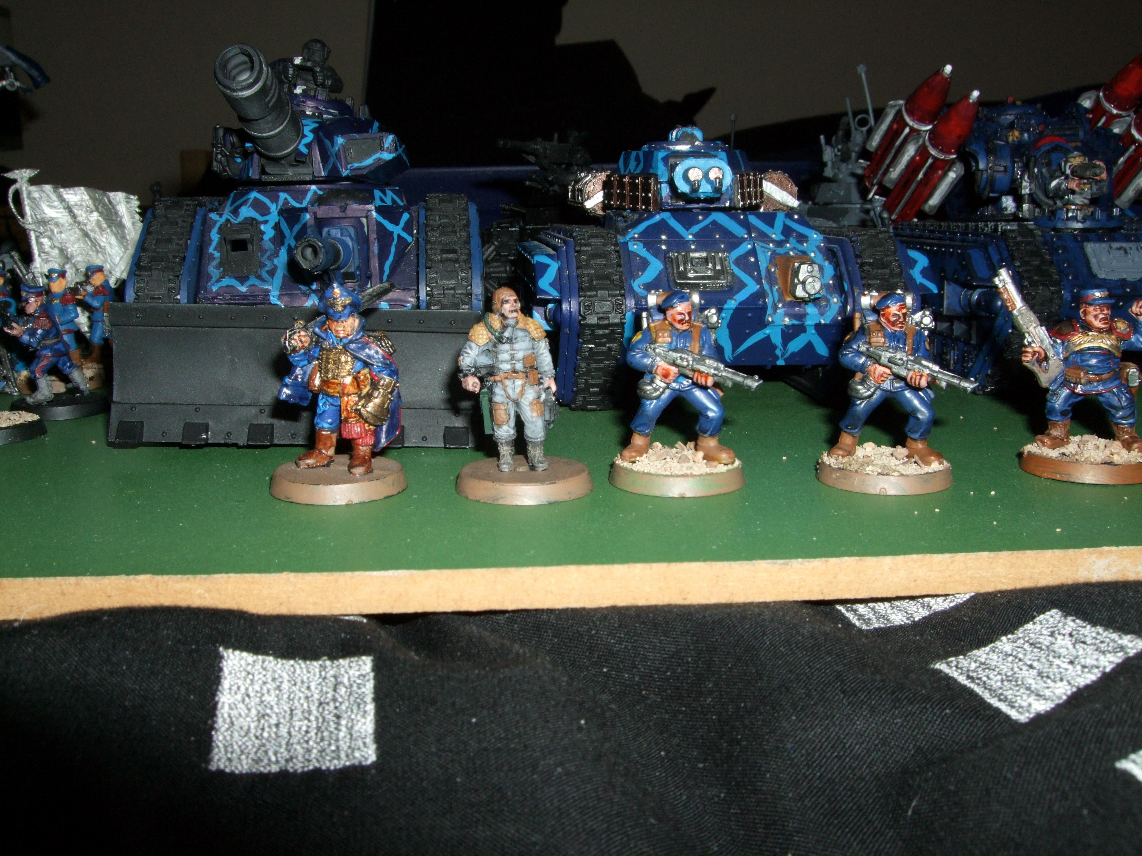 Cadians, Catachans, Imperial Guard, Infantry, Manticore, Mordians, Tank