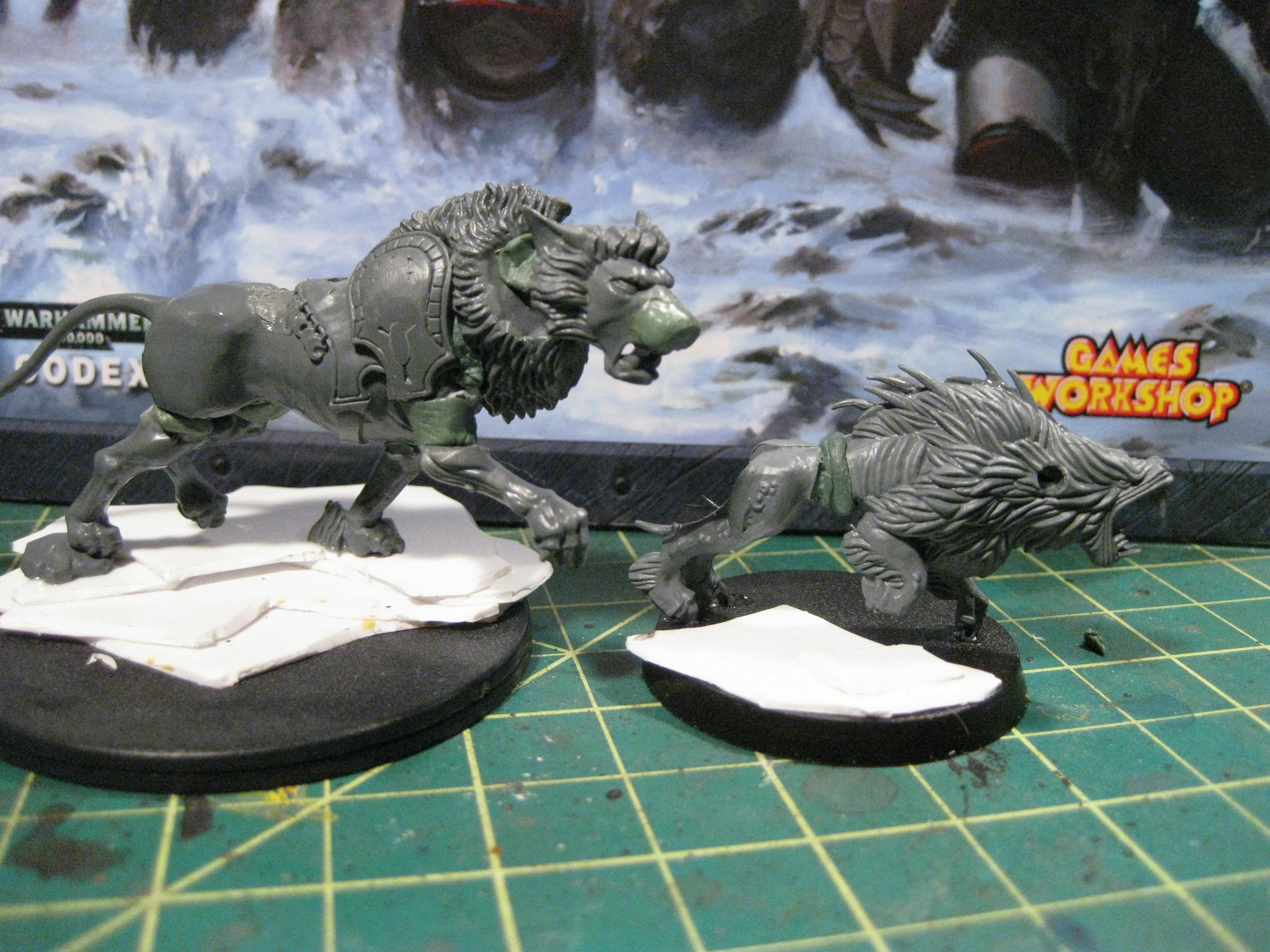 28mm, Fenrisian Wolves, Games Workshop, Science-fiction, Space Wolves, Warhammer 40,000, Work In Progress