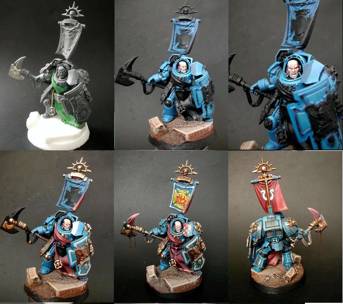 In Progress, Space Marines, Terminator Armor, Ultramarines, Warhammer 40,000
