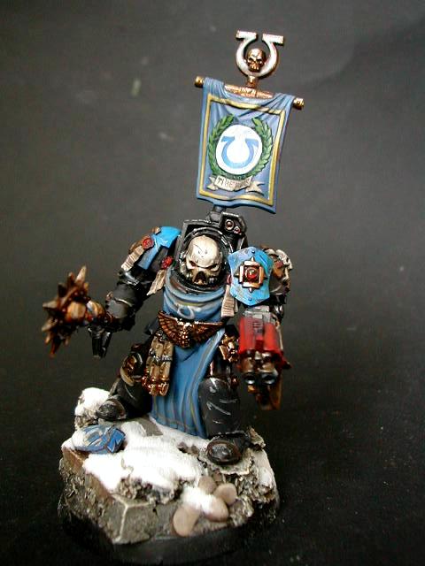 Chaplain, Space Marines, Terminator Armor, Ultramarines, Warhammer 40,000