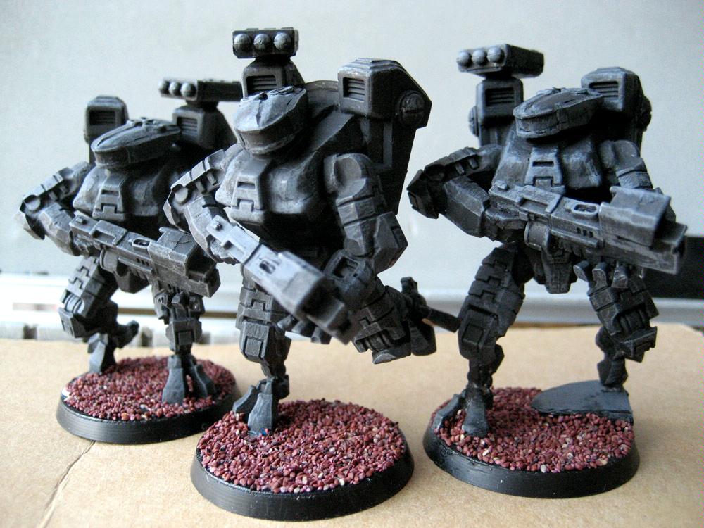 Army, Conversion, Crisis Stui, Kitbash, Squad, Tau, Warhammer 40,000, Xv-8