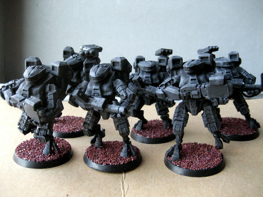 Army, Conversion, Kitbash, Squad, Tau, Warhammer 40,000, Xv-8